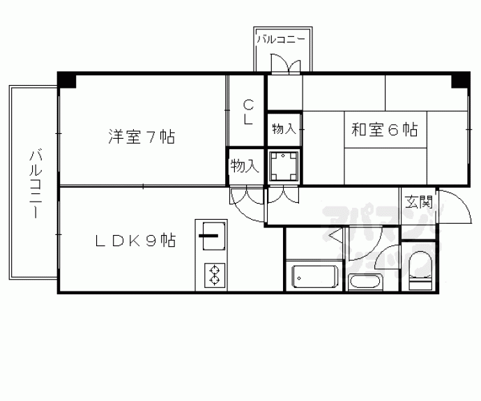 【ヴィレッヂ西賀茂】間取