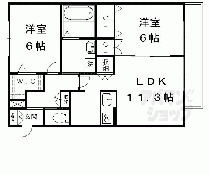 【メゾン・ド・バドウ南館】間取