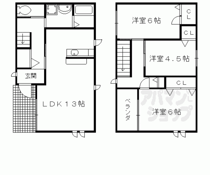 【バウム西賀茂Ⅱ】間取