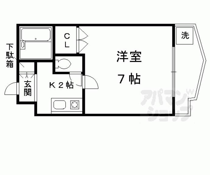 【サンシャイン金閣寺】間取