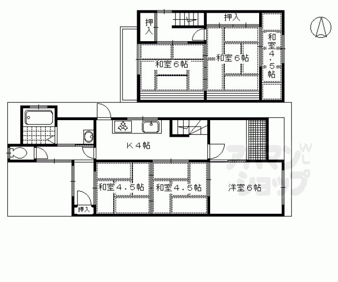 【小山元町貸家】間取