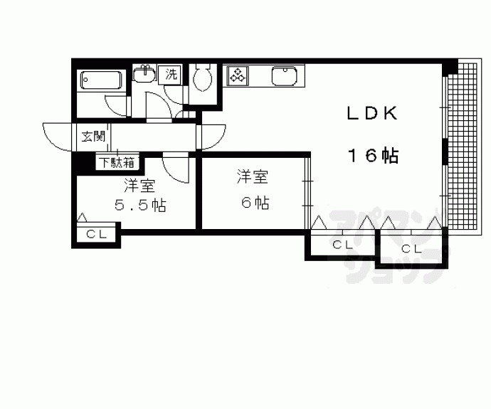 【キュービックハウス衣笠】間取