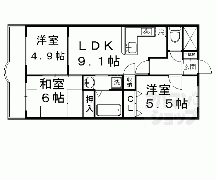 【パラドール北山】間取