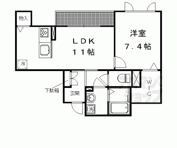 【栗栖　ＫＩＴＡＹＡＭＡ】間取