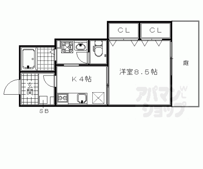 【ハウス西馬場】間取