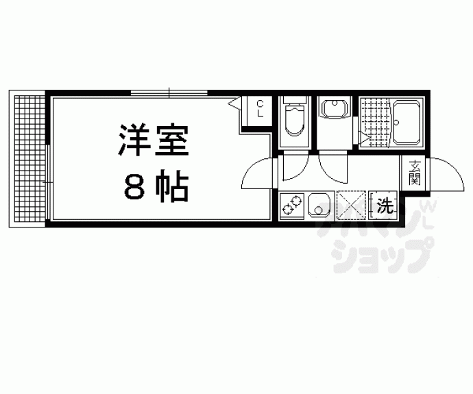 【フラッティ千本鞍馬口】間取