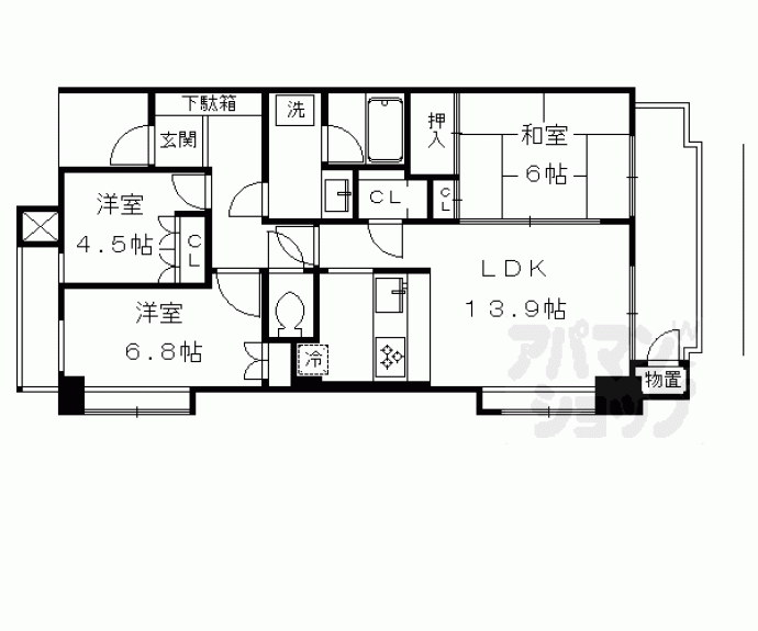 【サーパス北山】間取