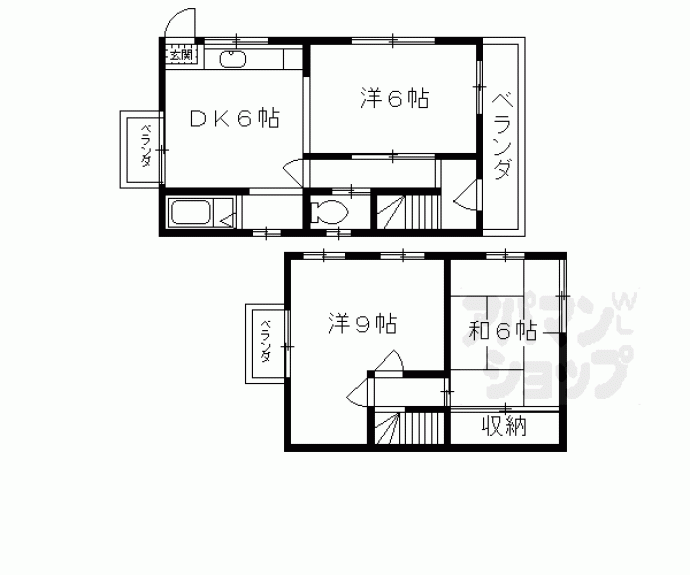 【小山花ノ木町貸家】間取