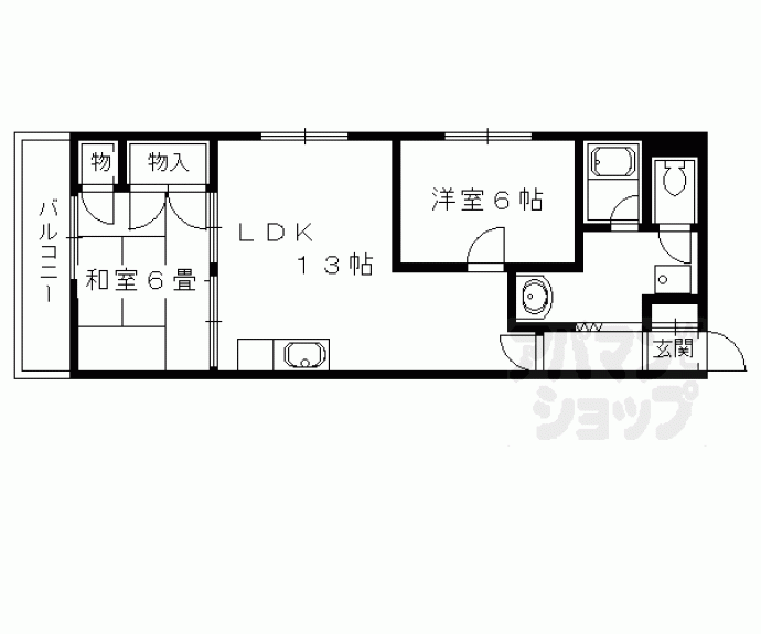 【シャルマン北山堀川】間取