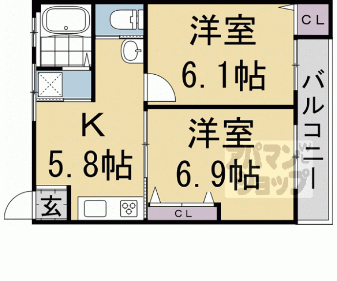 【紫竹ハイム】間取