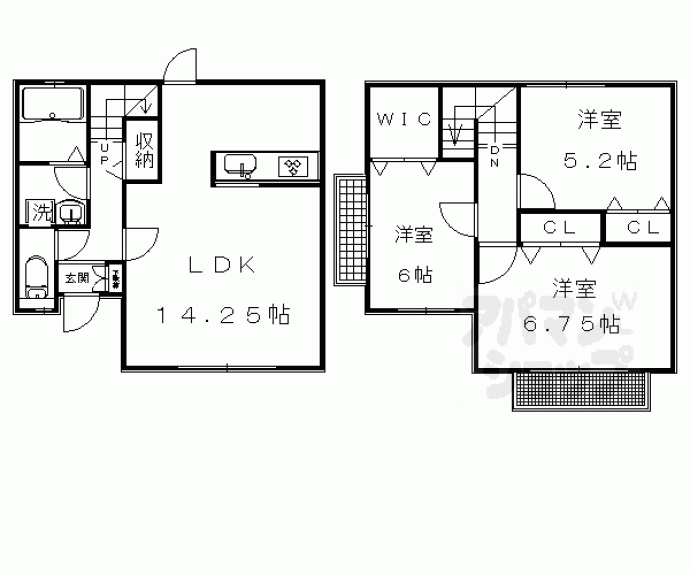 【上賀茂今井河原町タウンハウス】間取