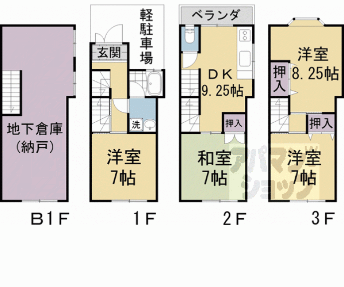 【原谷乾町貸家】間取