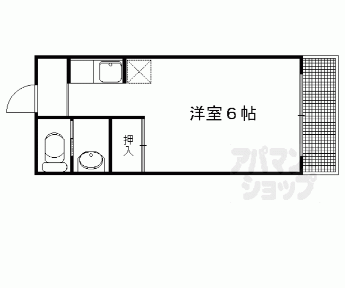 【大徳寺温泉マンション】間取