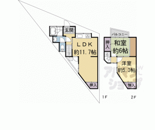 【衣笠荒見町貸家１４】