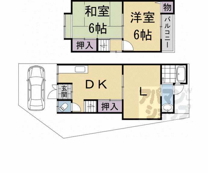 【大宮中林町貸家】間取