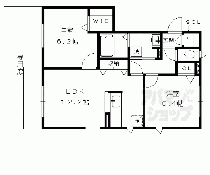 【シャーメゾン京都洛北】間取