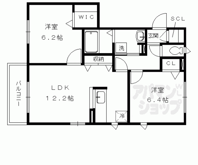 【シャーメゾン京都洛北】間取