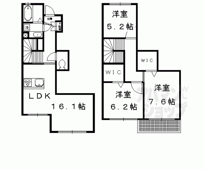 【シャーメゾン京都賀茂】間取