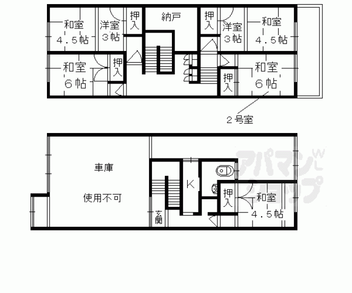 【北区紫竹高縄町間貸し】間取