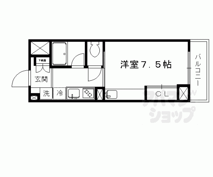 【エバーグリーン御薗橋】間取