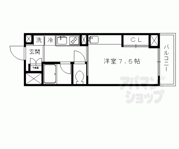 【エバーグリーン御薗橋】間取