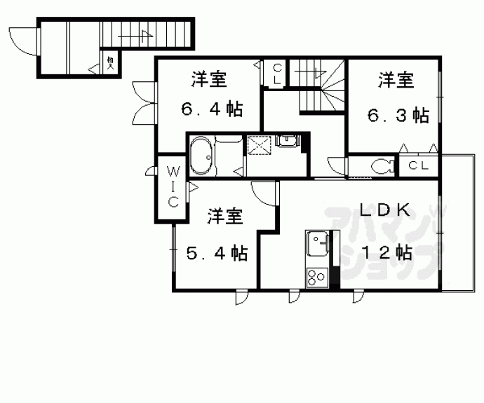 【シャーメゾン玄琢】間取