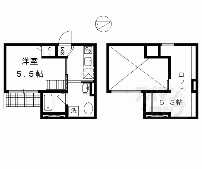 【ＬＯＴＵＳ　Ｋｉｔａｙａｍａ　ＳＴ】間取