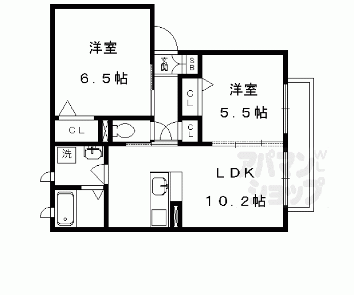 【シャーメゾンシバタ】間取