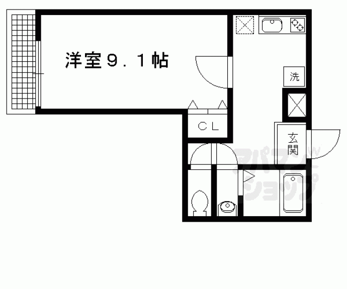 【フラッティ御薗橋西】間取