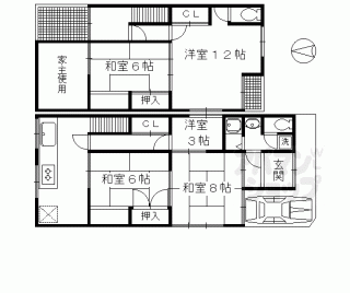 【衣笠開キ町貸家６－１３】