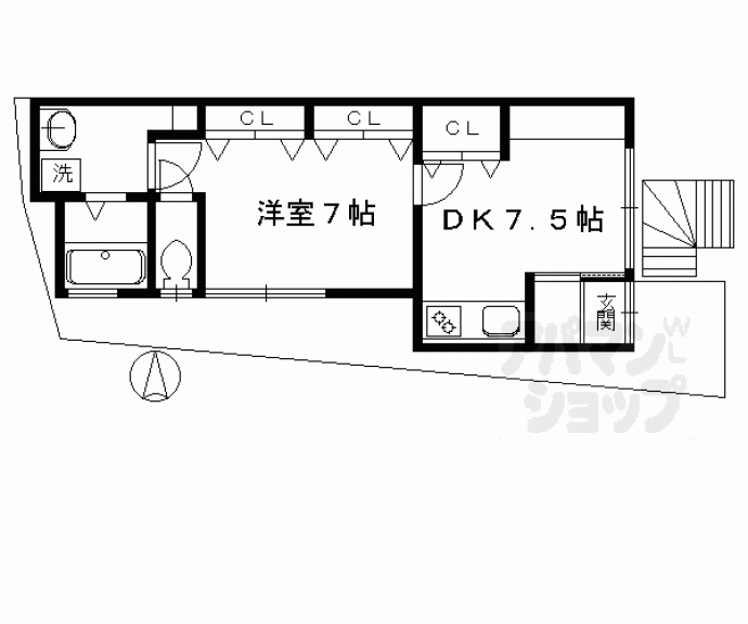 【北波様紫野郷ノ上町貸家２２－５】間取