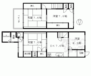 【紫野十二坊町３９－２貸家】