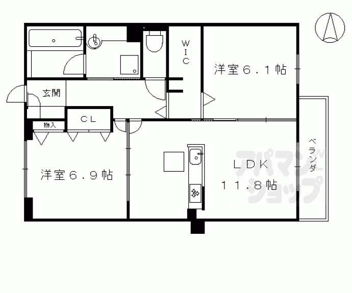 【リーゾ北山】間取