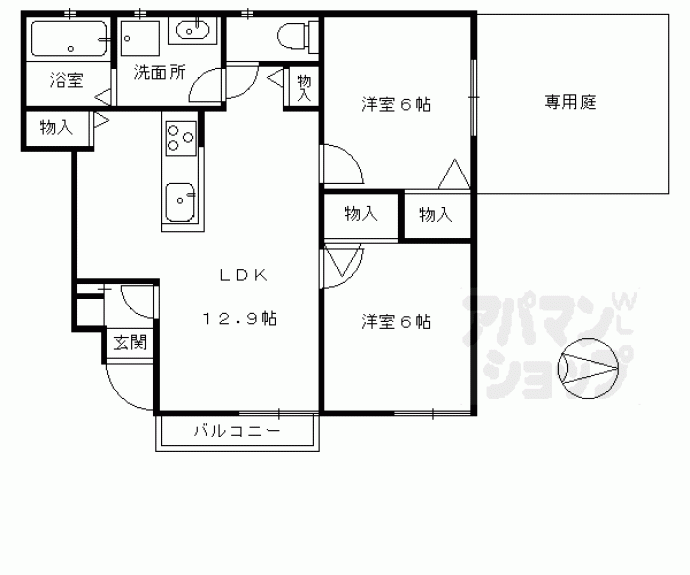 【ラ・ペ・北大路小山】間取