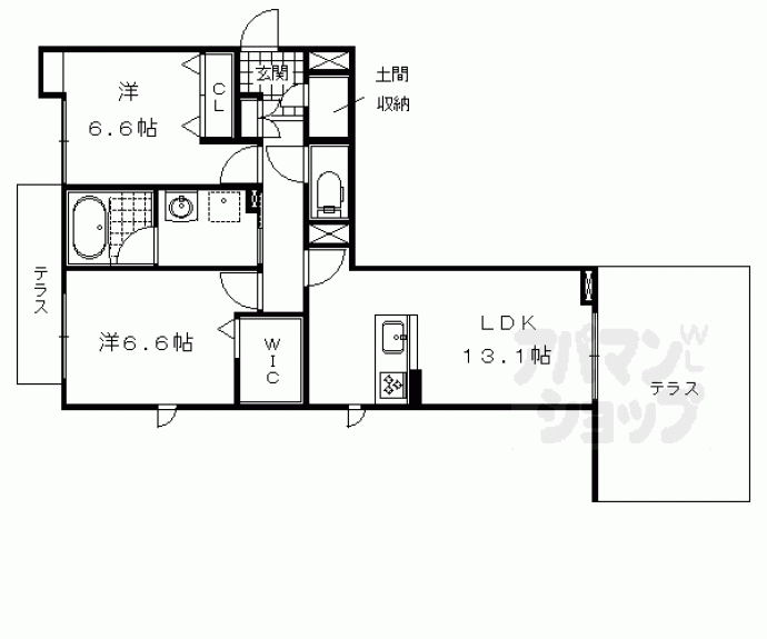 【プレサント牛若】間取