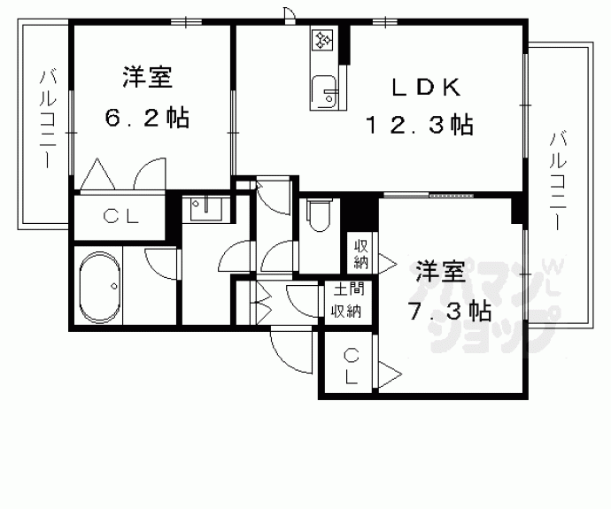 【シャーメゾンＲＵＬＥＲ】間取