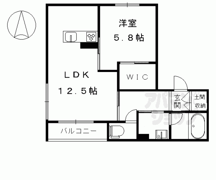 【シャーメゾンｃａｅｓｐｅｓ・Ａ上賀茂】間取