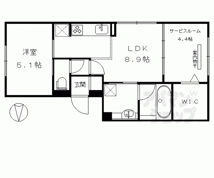 【セジュール西賀茂】間取