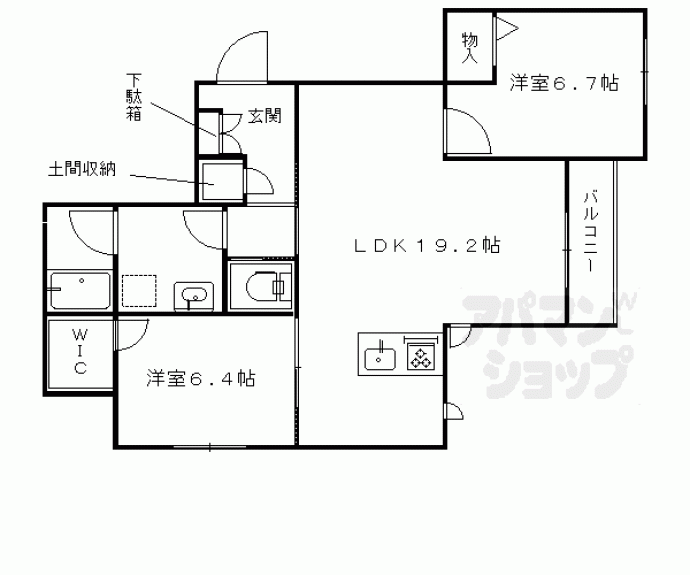 【Ａｉｌｅ北大路新町】間取