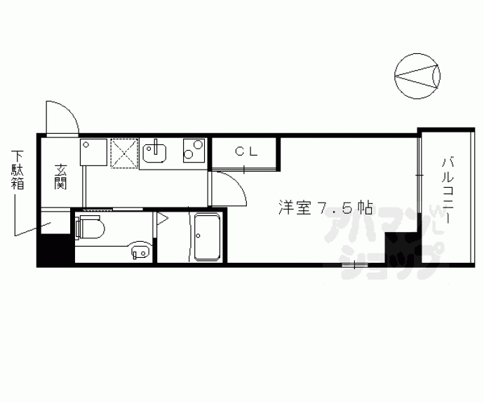 【ｃａｓａ北烏丸】間取