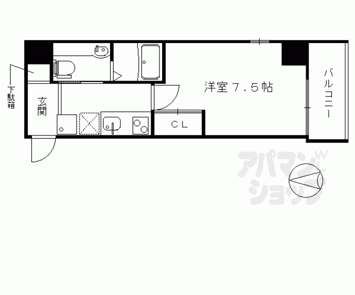 【ｃａｓａ北烏丸】間取