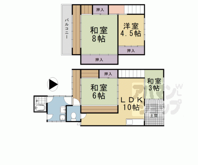 【上石龍町萩原貸家】間取