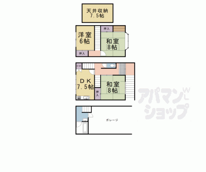 【大北山原谷乾町３８－１３８貸家】間取