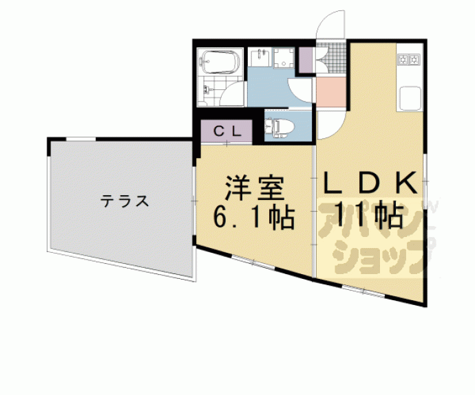 【紫竹下竹殿町マンション】間取