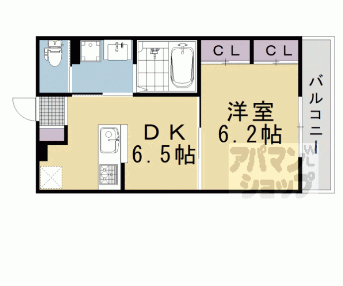 【大北山原谷乾町ハイツ】間取