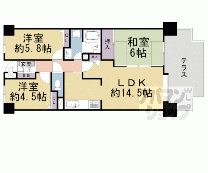 【宇治黄檗パークホームズ】間取