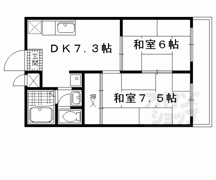 【高野ロイヤルハイツ】間取