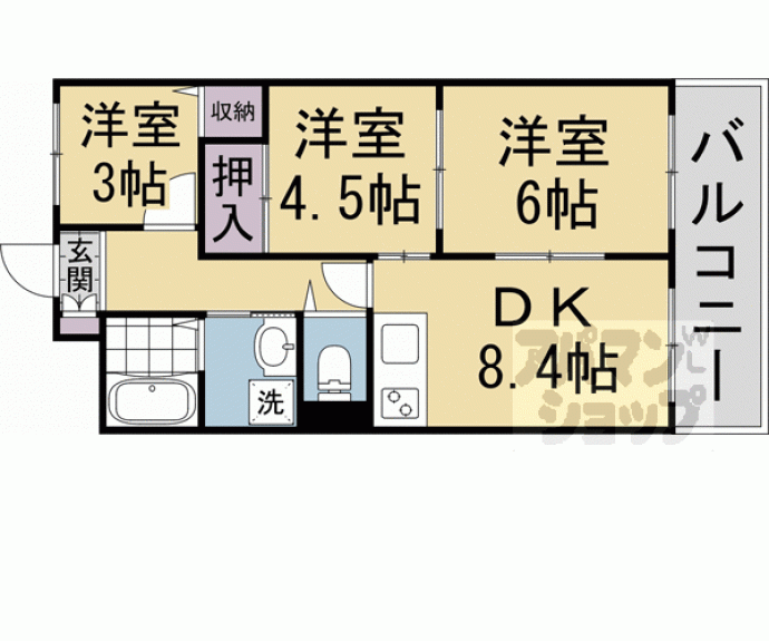 【ドエル修学院】間取