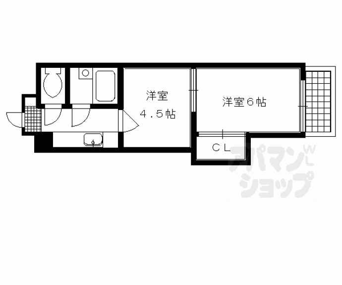 【シャンポール御所南】間取