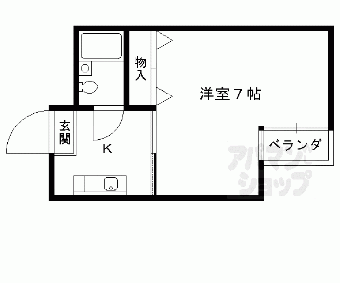 【クリスタルコート嵯峨天龍寺】間取